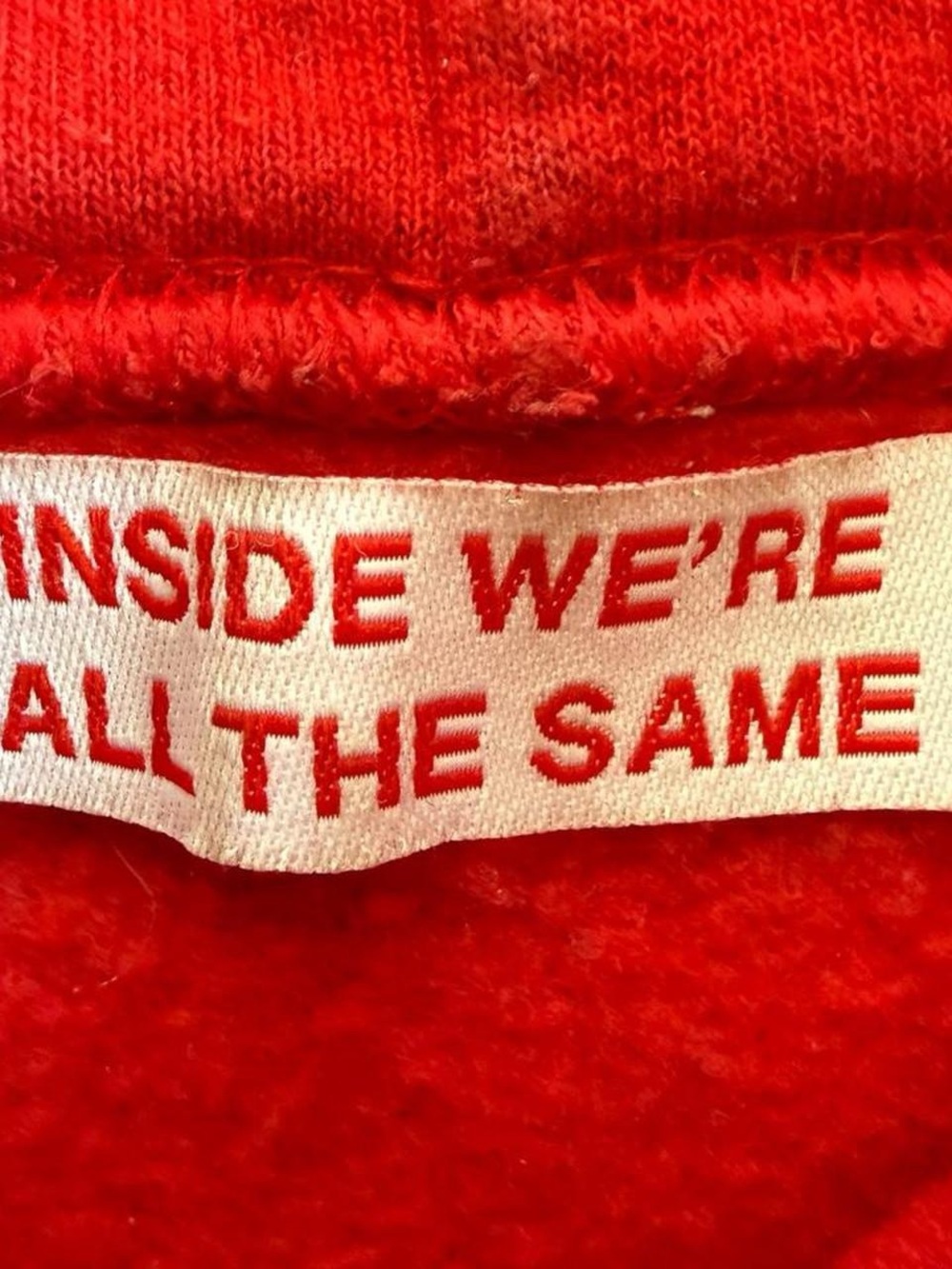 We’re Not Really Strangers Self-Love Red Hooded Sweatshirt - Picture 4 of 5